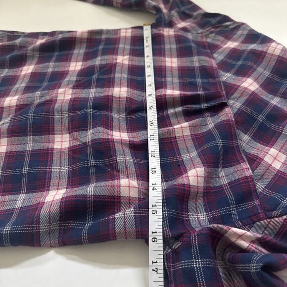 Eddie Bauer Plaid Flannel Shirts Kids Girls Size Large 14 Cowboy Western - Picture 8 of 9